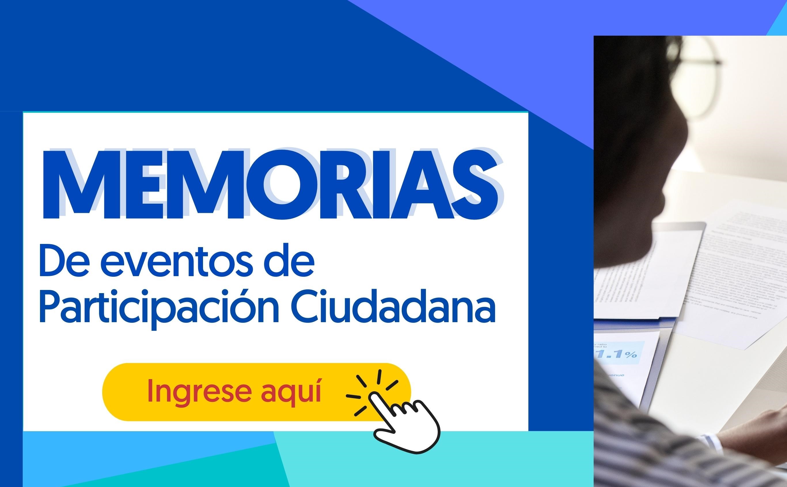 Imagen botón: Memorias participación ciudadana